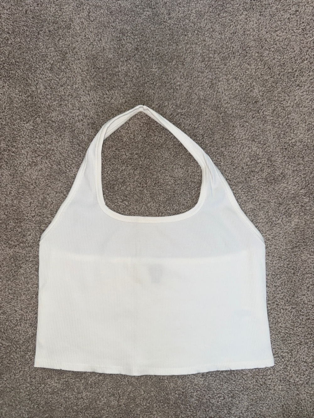 wild fable White Ribbed Halter Tank Top